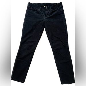 J. Crew black corduroy pants. Mid rise, straight leg. Size 29